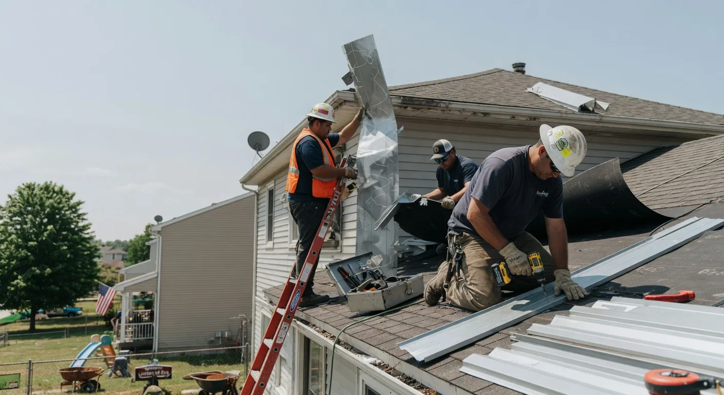 Storm Damage Metal Roof Repair in Center Tuftonboro, NH